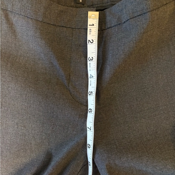 Mario Serrani Gray Plaid stretch Pants Size 8 - Picture 4 of 9
